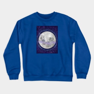 Funky moon...buzzing with life Crewneck Sweatshirt